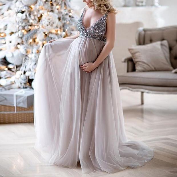 Shop Sequin Maternity Dress at Haya Wear